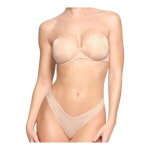 SKIMS ULTIMATE STRAPLESS PUSH-UP BRA SAND NWT SIZE 34DD